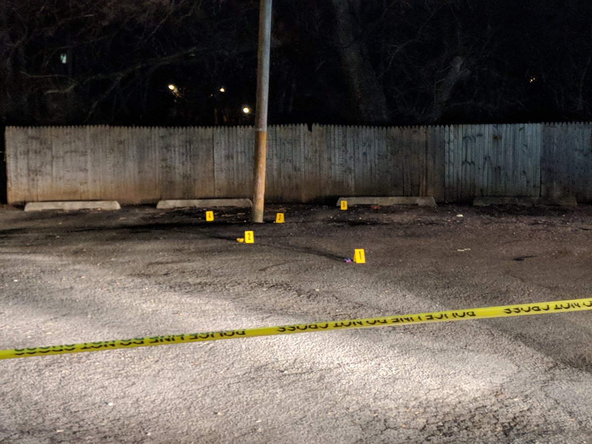 Police confirm 1 person dead another in good condition after a shooting in the parking lot of the Broadway Grill. Suspects not in custody. After the shooting the deceased victim drove down Van Buren Street, passed St. Joe Hospital