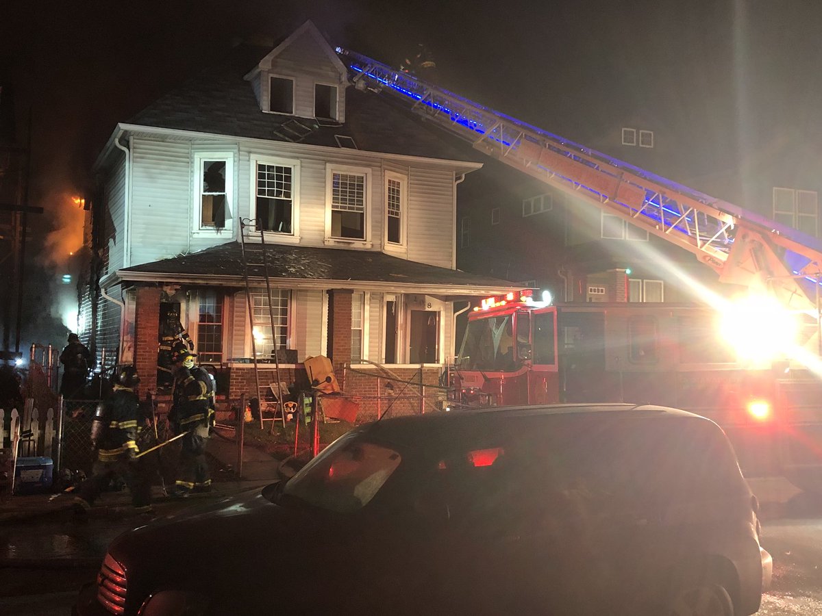 10 people (8 adults and 2 kids) were home at the time. All got out OK. No injuries. Unattended cooking grease on the stove likely the cause of the fire. Estimated damage at $85k