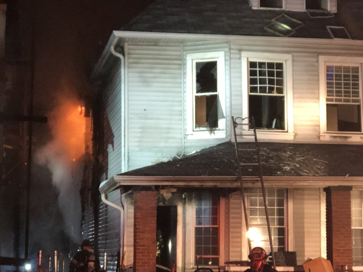 10 people (8 adults and 2 kids) were home at the time. All got out OK. No injuries. Unattended cooking grease on the stove likely the cause of the fire. Estimated damage at $85k