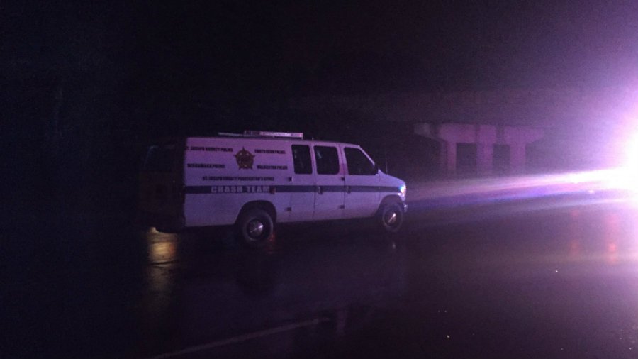 Crews were called just before 2 a.m. to the scene of a crash on State Road 23 near the University Park Mall entrance.