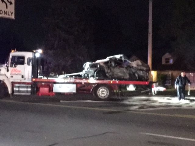 Street racing led to a fiery crash late Tuesday night on Indy's west side.
