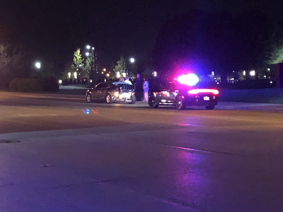 IMPD and Speedway PD are on scene of the end police chase on 16th St in front of IMS. No official info yet, but officers have 2 individuals in cuffs, at least 2 cars have wrecked, medics are on scene, and the fence line around IMS was damaged