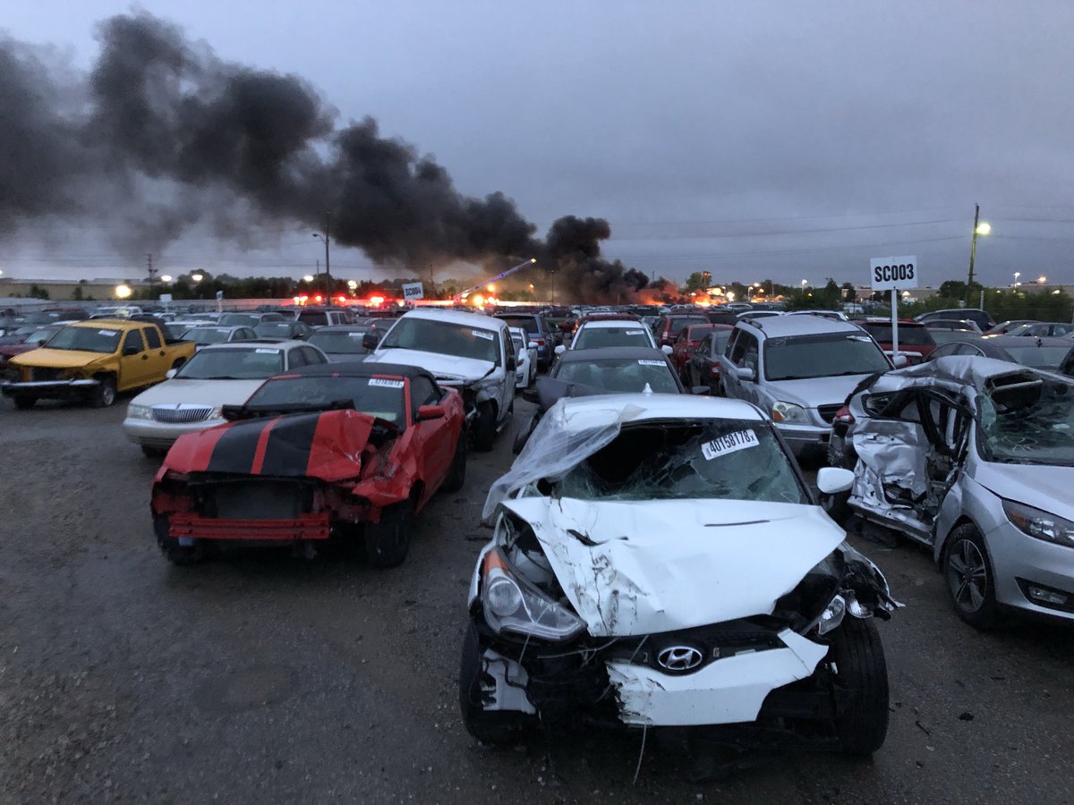 IFD is currently battling multiple vehicle fires in a lot full of junked out cars near 38th and LaFayette Rd. No word yet on the cause or if there are any injuries