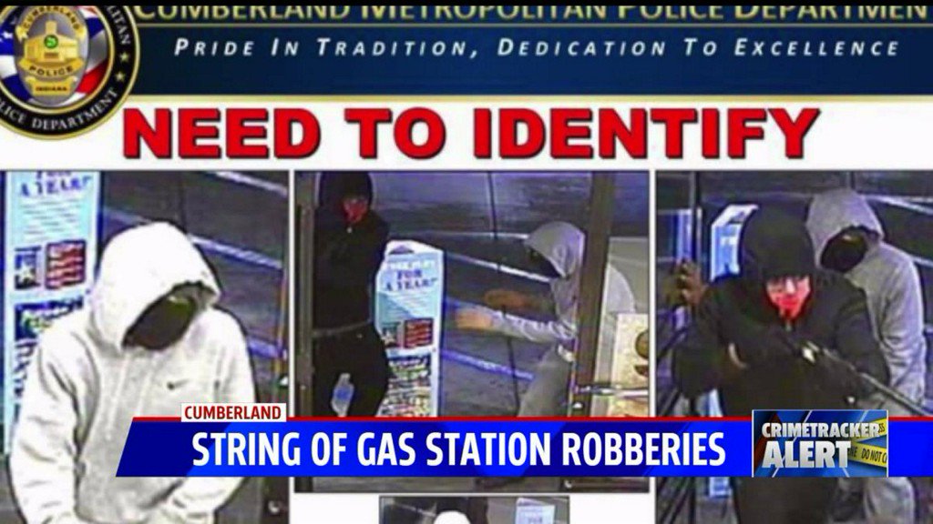 Cumberland police request public's help in identifying gas station robbers    