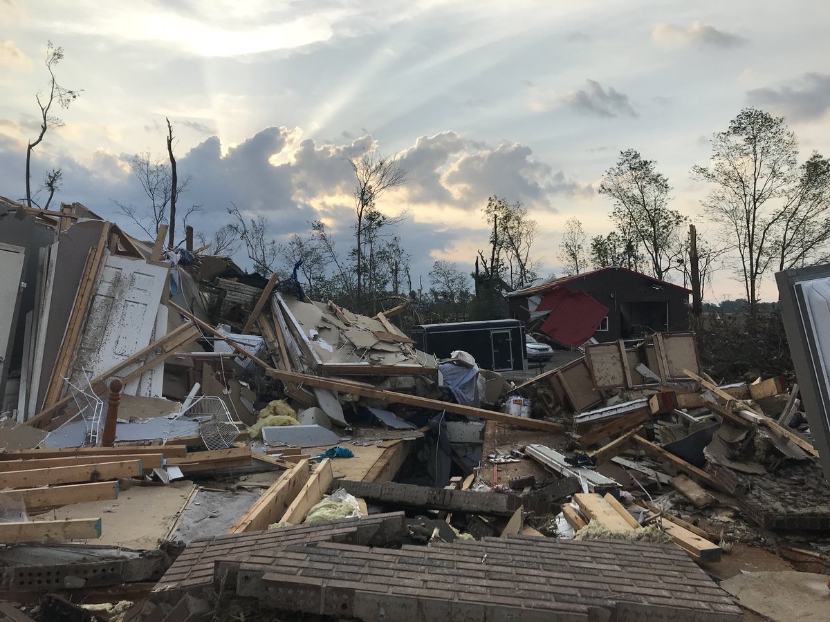 This is what is left of a home in the area of Akron and Macy after a tornado tore through last night.  