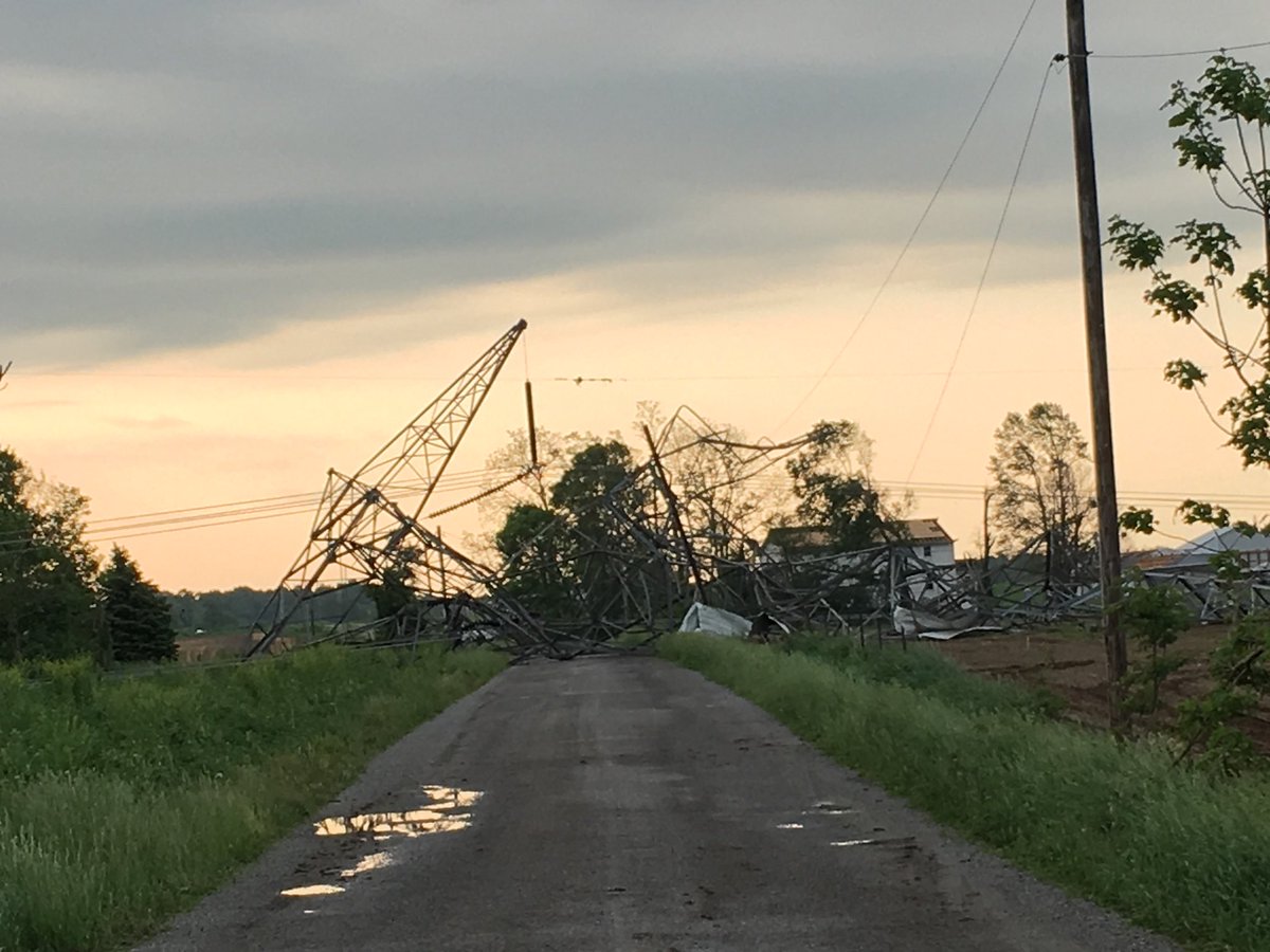 More damage from yesterday's tornado that went through Macy, just south of Akron.   