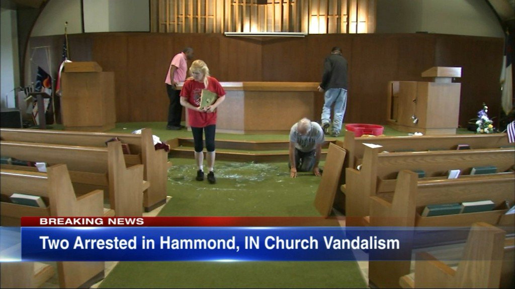 2 arrested in Hammond church vandalism    