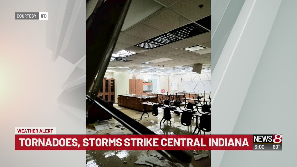 Severe weather hits central Indiana