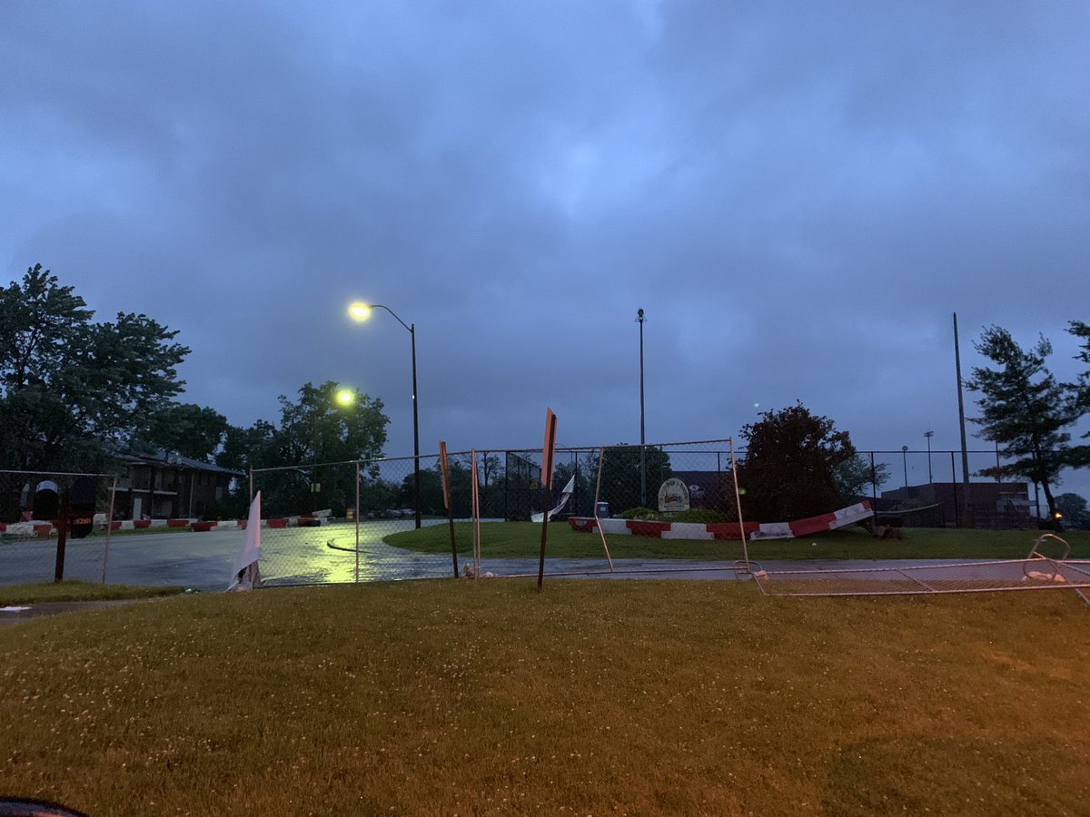 In Beech Grove this morning seeing a lot of down trees.  Beech Grove high school has been blocked off due to the structural damage. 