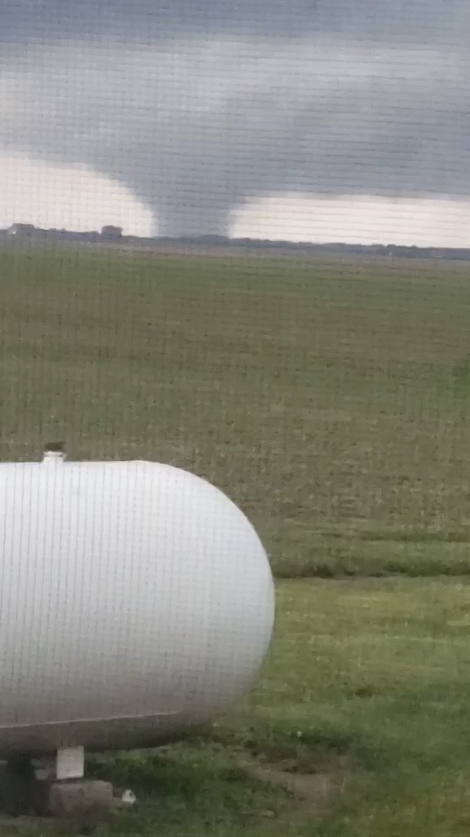 Large  Tornado.  Near Milroy, IN   South of Rushville, IN 