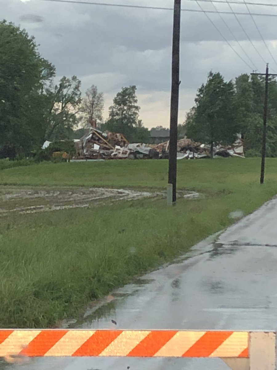 Chafin Chapel Road the and west end of Starnes Rd are closed due to tornado damage.   