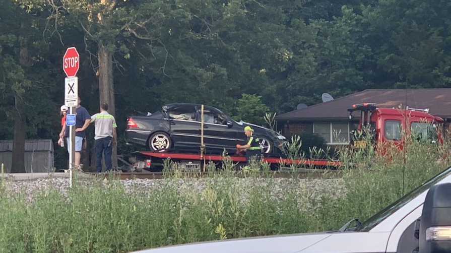 Person suffers possible life-threatening injuries after car struck by train in Henryville    