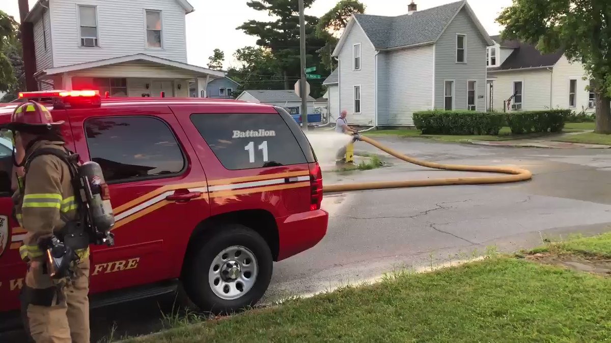 A fire broke out at a house in the 1300 block of St. Mary's Avenue. Fire officials say one person was inside the house at the time and safely got out. Firefighters say no injuries were reported. A fire official says the fire started on the first floor of the house.   