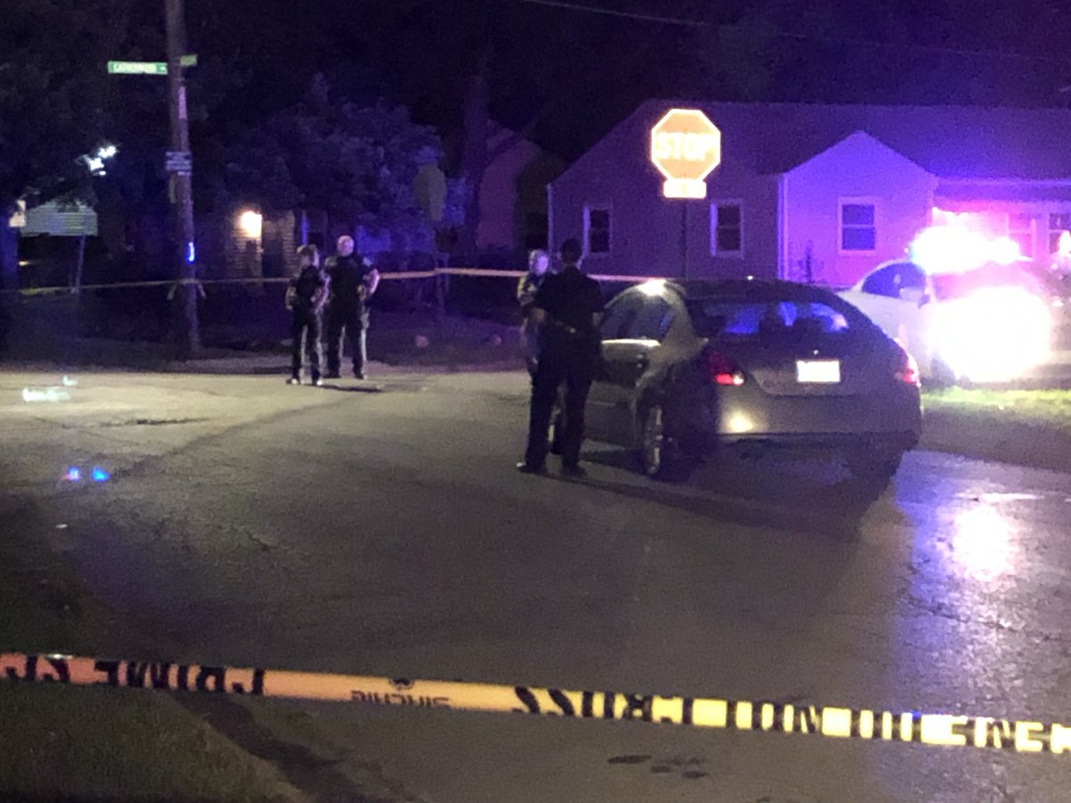 IMPD confirms that a person is in critical condition after a shooting at the Windsor Dr  Catherwood Ave intersection (near 21st and Arlington). Officers have the area roped off with  crime scene tape and are investigating.