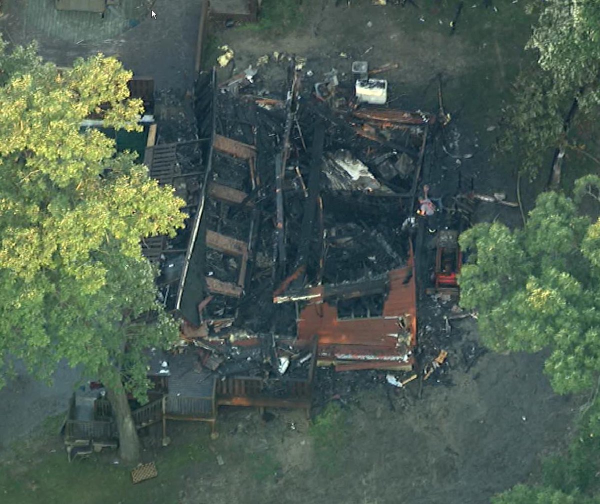 Destroyed Home in Dyer , IN from Earlier Fire