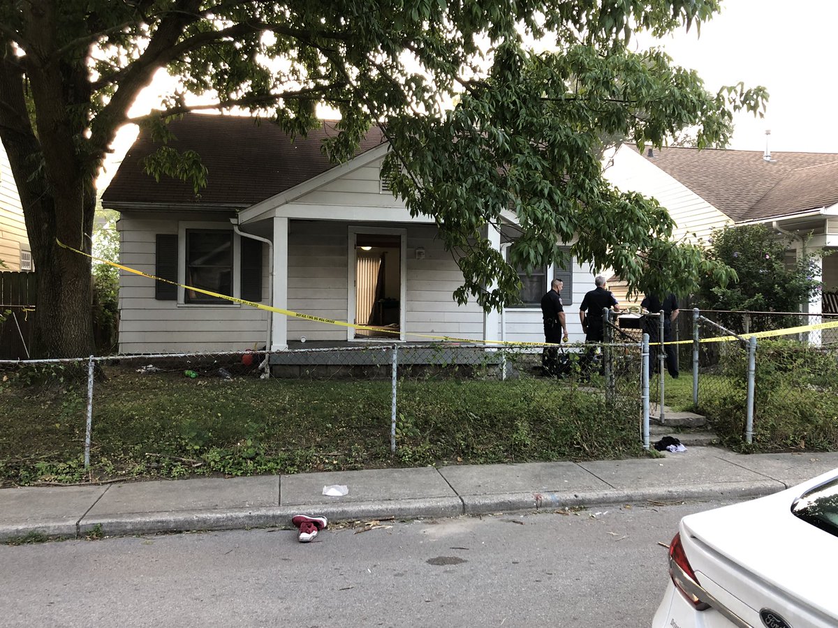 The shooting happened inside of this home, and officers have the Tecumseh St blocked off and the front yard roped off with crime scene tape. Victim was sent to the ER at Eskinazi.