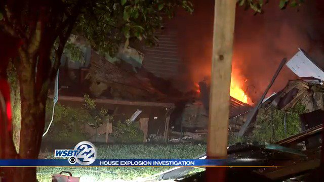 No one was hurt in a house explosion last night on Cook Lake Trail in Marshall County