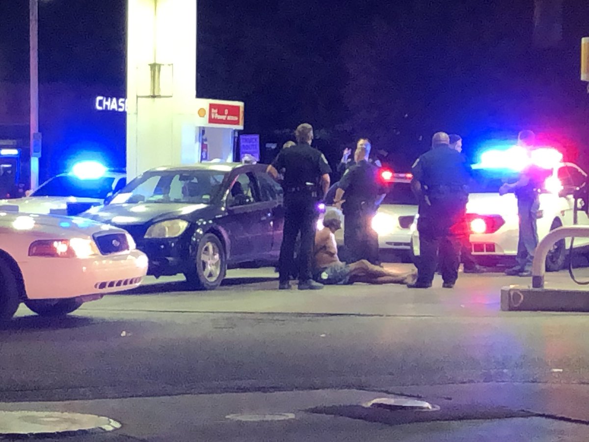 IMPD confirms a man refused to stop for a traffic stop on College Ave near 25th St. The suspect drove south down to 16th, then west over to Illinois. He stopped a the gas station, refused to get out, and has to be dragged out by officers. No injuries