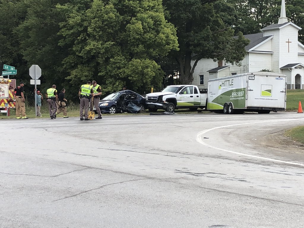 Wayne Township Volunteer FD confirms that 6 people were injured in this crash, 2 of them critically. One of the critically injured was airlifted from the scene, the other was taken by ambulance to an Indianapolis trauma center. 