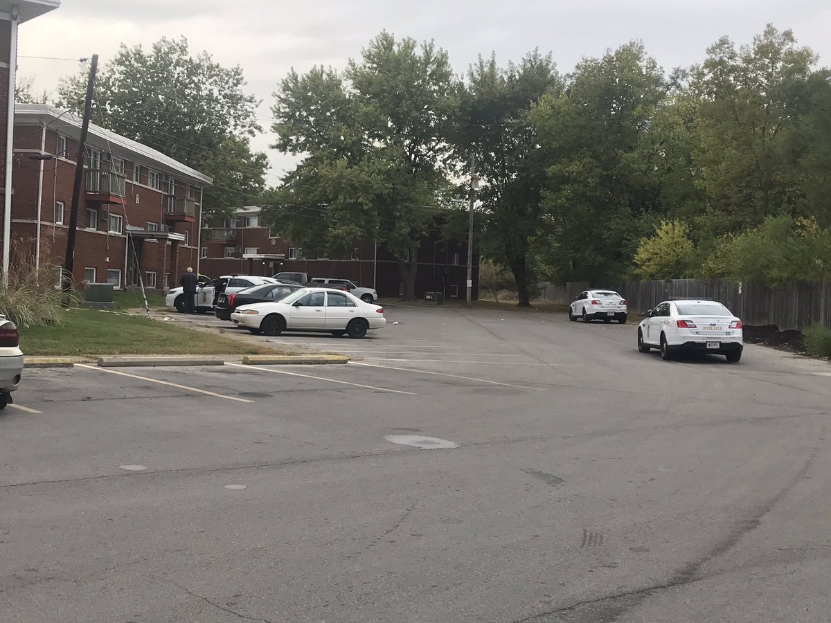 Police on scene of a shooting on W. Michigan St. one victim is in the hospital in serious condition no word on any suspects or what led to the shooting