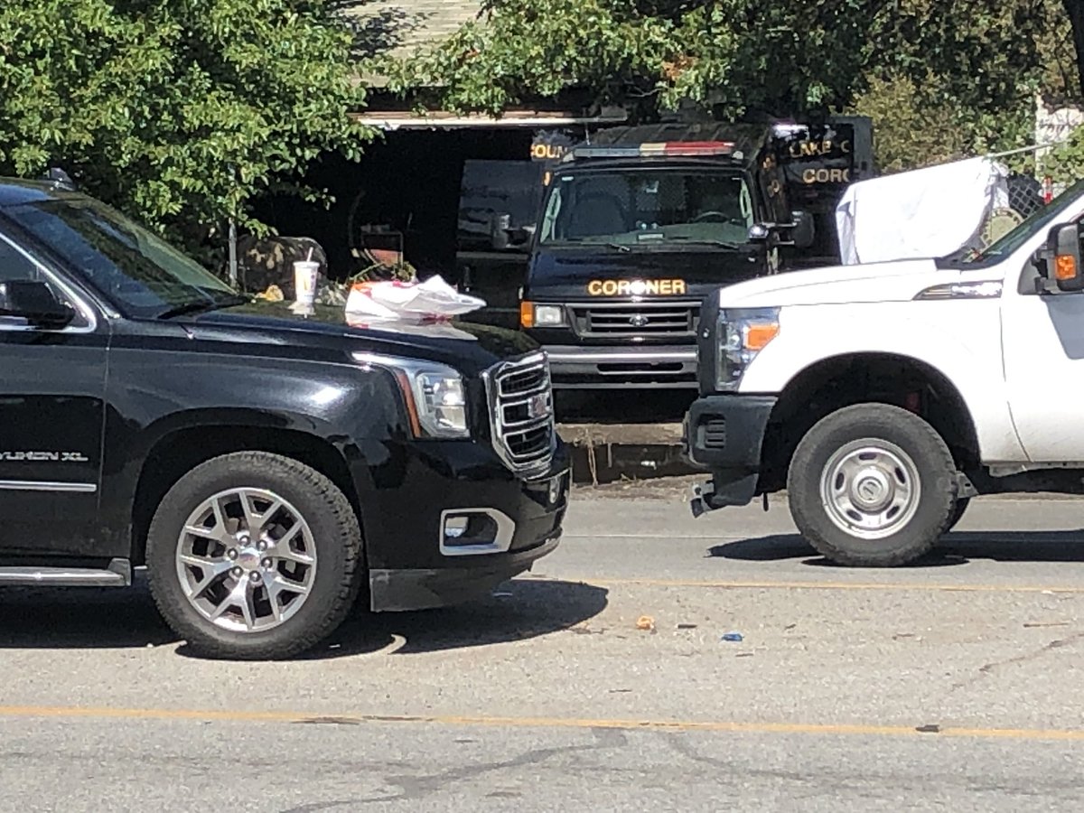 A double fatal fire in Gary, IN off of W 5th Ave.   Investigators say they continue to dig for evidence as the coroner's van is parked out front. Crews say they've been out here since early morning.