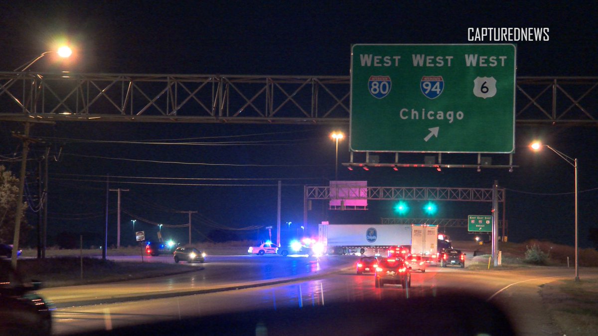 Gary, IN: Vehicle collides with a semi truck on Grant Street Overpass and 80/94.