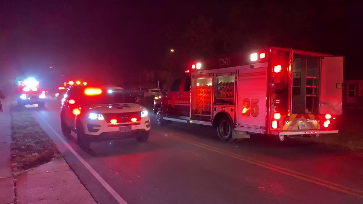 The scene of  a fire at Cumberland Manor Apartments. 
