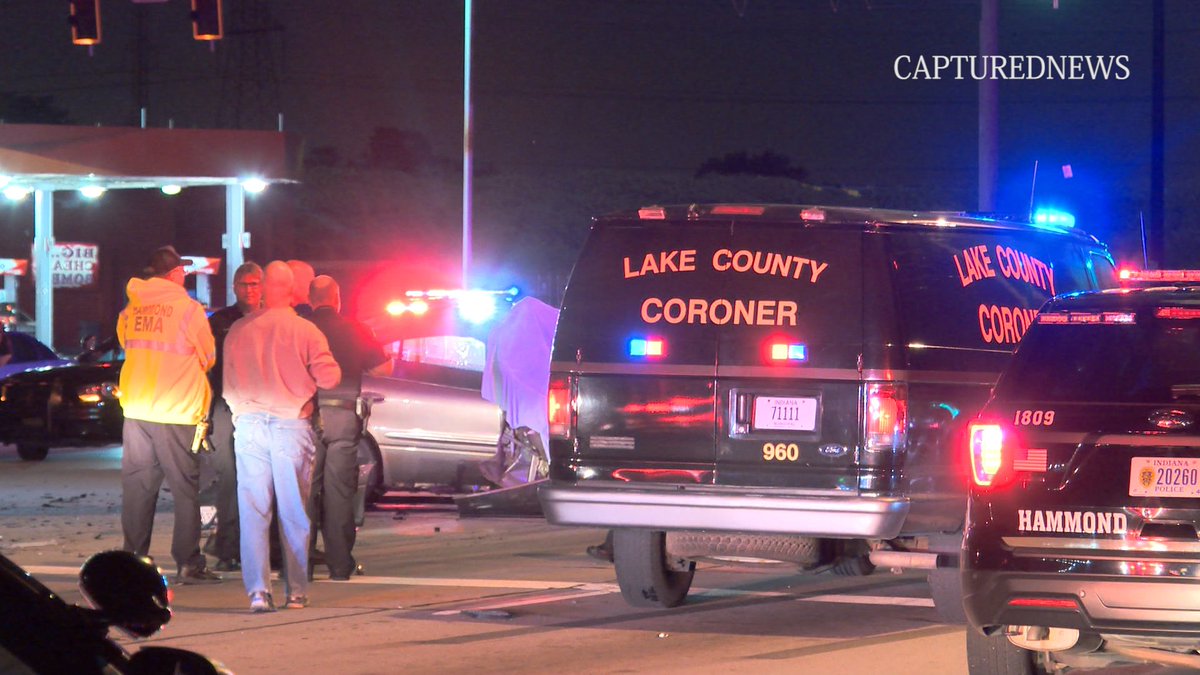 Hammond, IN: Police investigate a double fatal crash near 108TH & Indianapolis Blvd. involving a semi and a passenger vehicle. One person airlifted.