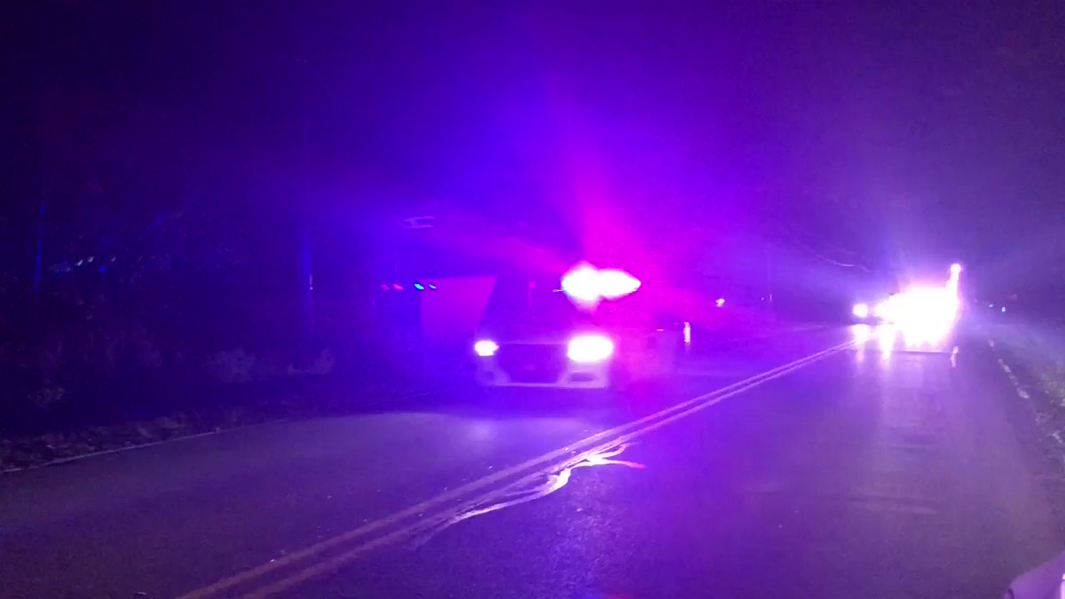 ISP trooper dies while responding to call near Americus. ISP says trooper's vehicle left the road for unknown reason, struck utility pole, died at scene. This was the procession of troopers leaving the scene at 2:00am this morning.