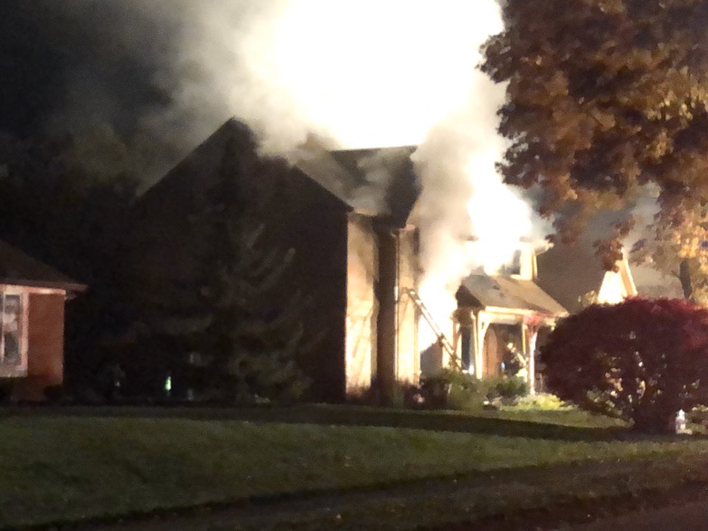 CFD confirms 2 people have been taken to the hospital after a home started burning on Jennings Dr (near Gray Rd & Main St). The extent of their injuries is still unknown. 