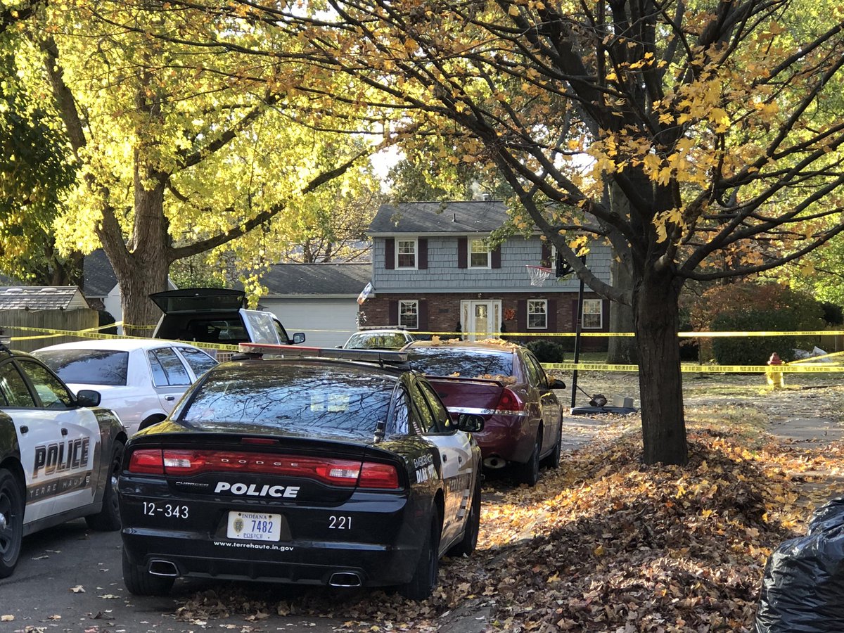 Scene at an early morning shooting where Terre Haute Police are investigating a homicide. 