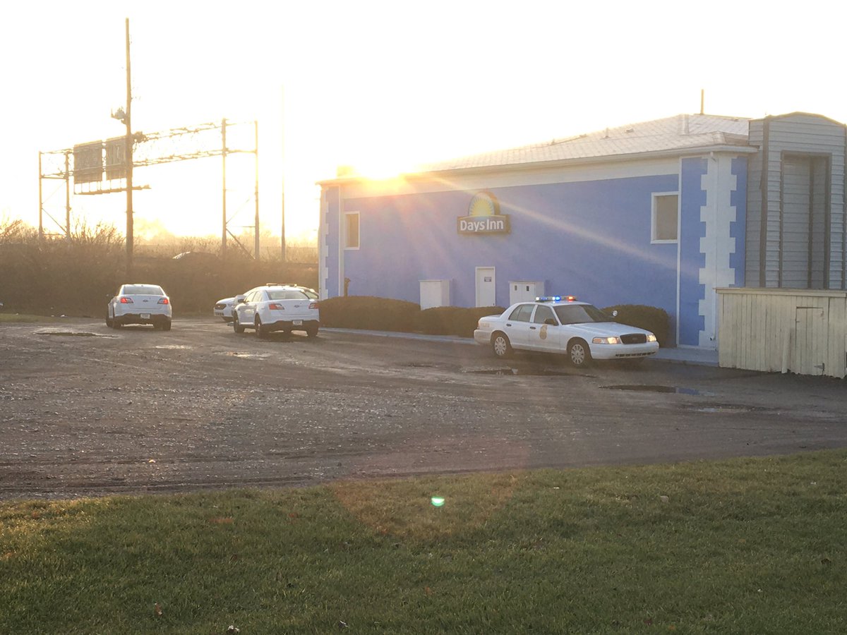 Police on scene of a shooting at the Days Inn 21st & Post. indianapolis