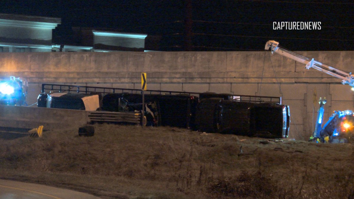 Loaded car carrier rolled over on ramp to East Bound 80/94 from North bound Indianapolis Blvd. in Hammond Friday