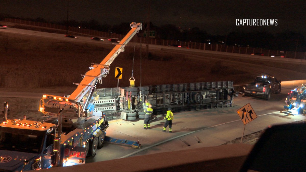 Loaded car carrier rolled over on ramp to East Bound 80/94 from North bound Indianapolis Blvd. in Hammond Friday