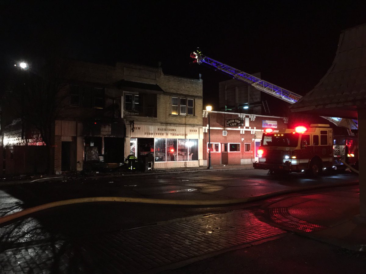 Scene of what was once a fire at a business on Miami St. in South Bend.   Firefighters say the roof collapsed and you can see significant damage.   Firefighters say the cause is still unknown.