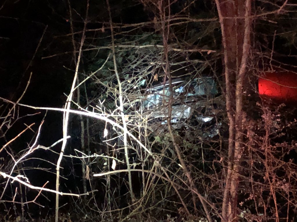A car smashes into a power pole in the 1900 block of E. New Harmony Rd. and ends up partiality in a small pond.  Driver gets out and sent to hospital. VandSheriff says driver appears to have minor injuries and could have fallen asleep. 