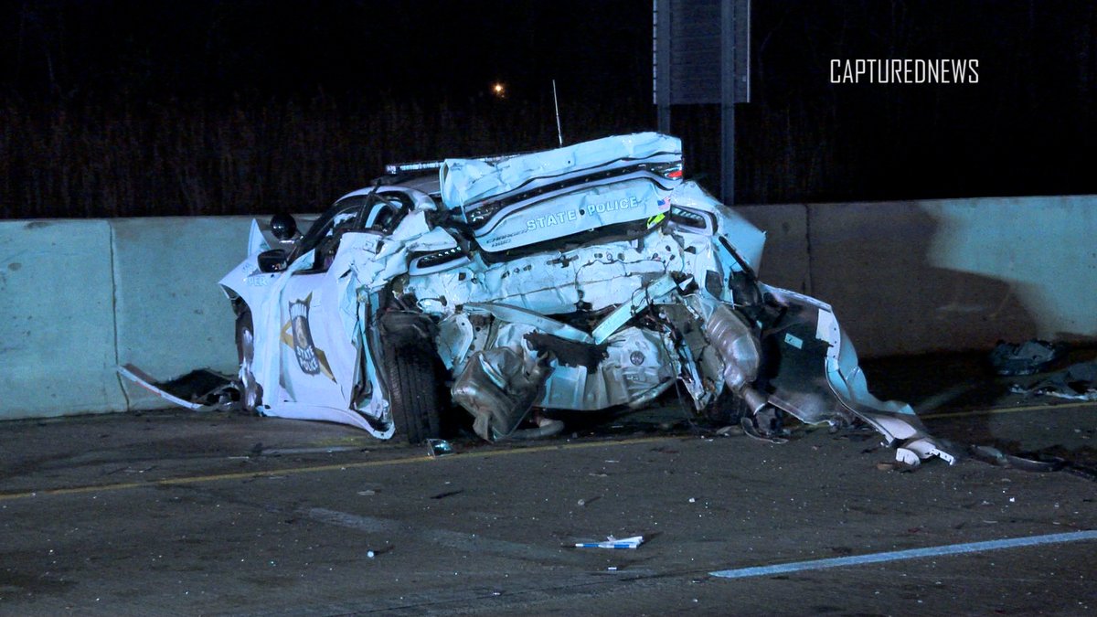 Gary, IN: Trooper rear ended on 80/94. Crash under investigation. 