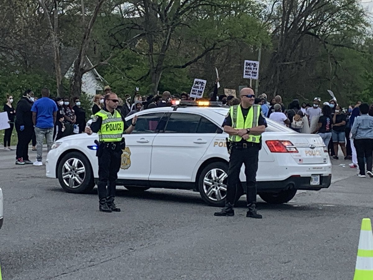 62nd & Michigan Indy protest after IMPD shooting death of 21 year old Dreasjon Reed