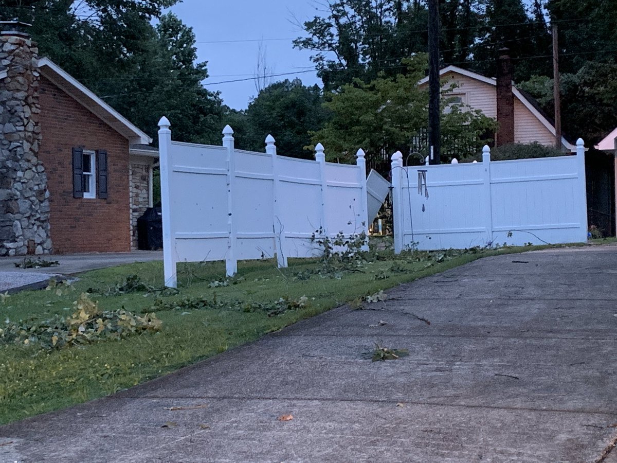 Storm damage from last nights tornado warning in Vanderburgh Co / Denzer Road.