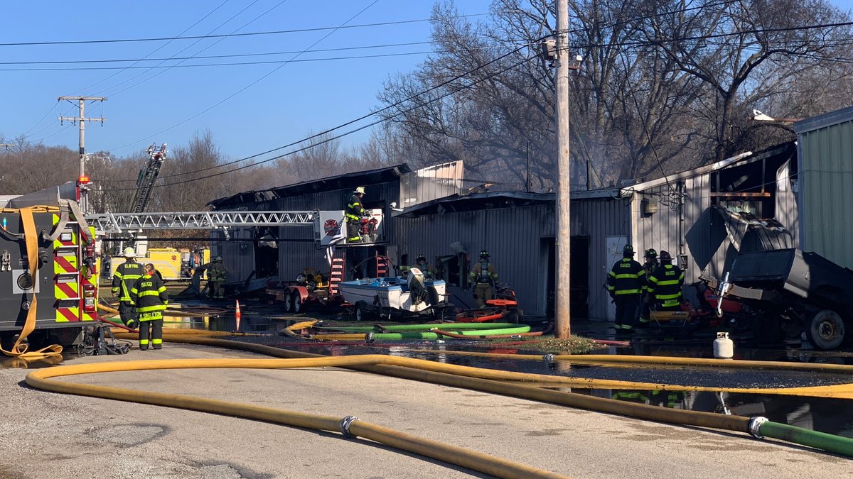 Crews are still working on a fire at Industrial Safety & Environmental Services in Elkhart County.   The intersection of U.S. 20 and Corwin Street is blocked as of 11 a.m