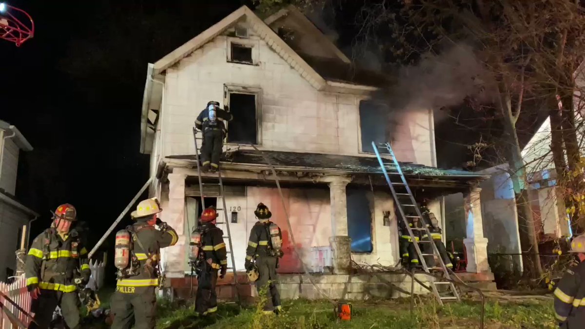 Fire Investigations Unit has ruled this blaze at 118 Neal Ave. Intentionally Set ARSON.  FF's arrived to find the 2 story vacant double, fully involved. Under Control in 25 min. 1 FF sustained injury w/ a burn to his leg.