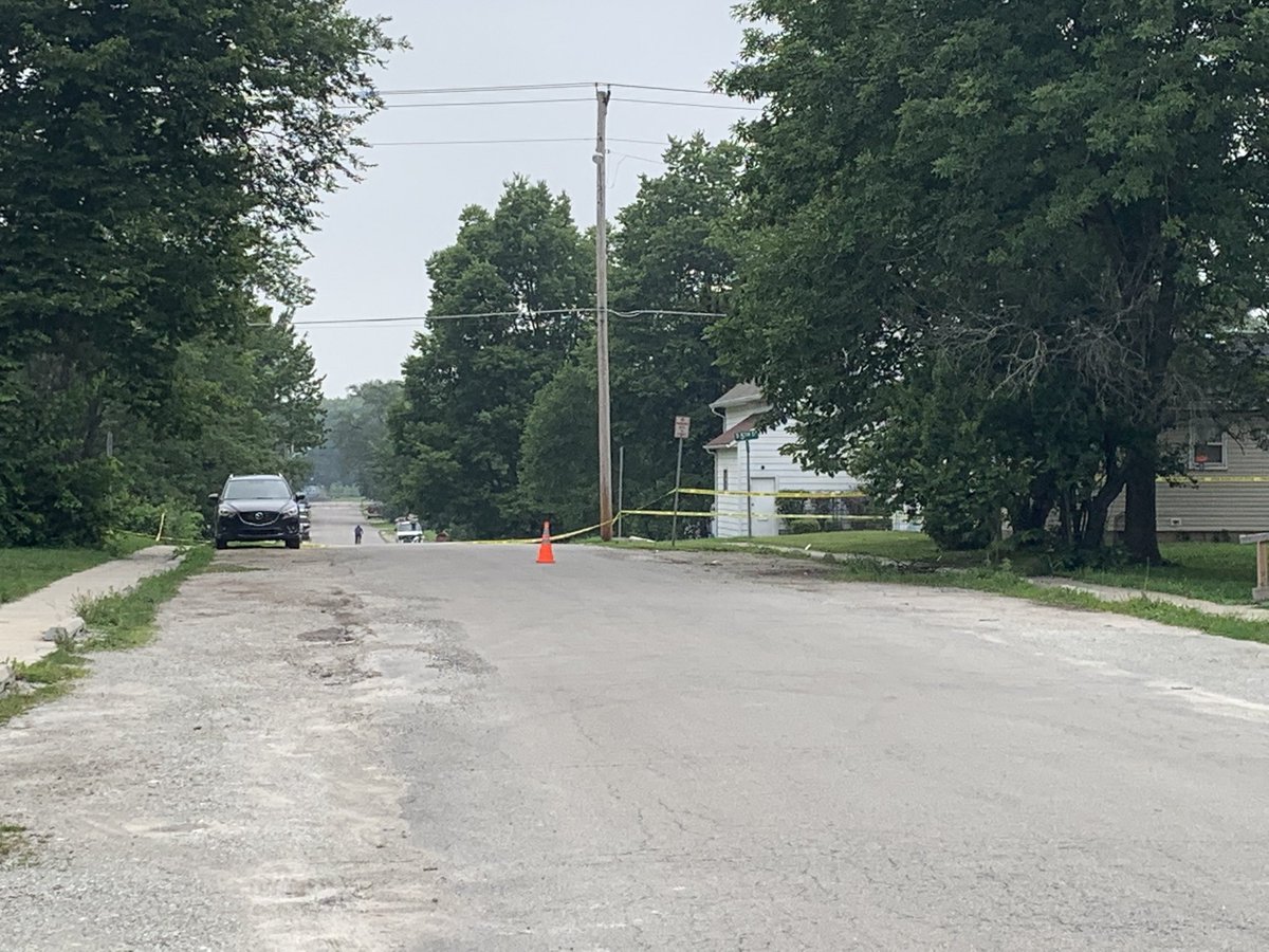 Scene of officer involved shooting in Noblesville that happened around 530am. One male was transported to the hospital, no officers were injured  