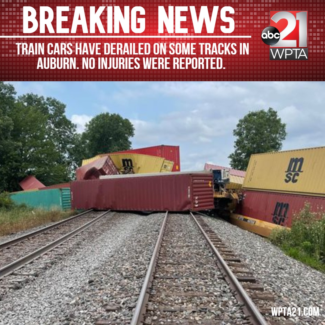Several train cars have been detrailed along some tracks ih Auburn.   First responders are at CR 35 and CR 46-A. 