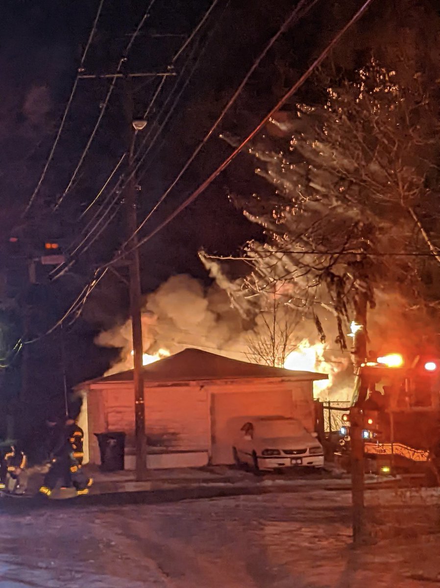 Firefighters on A-Shift fought against frigid cold temperatures last night trying to protect surrounding structures at a garage fire