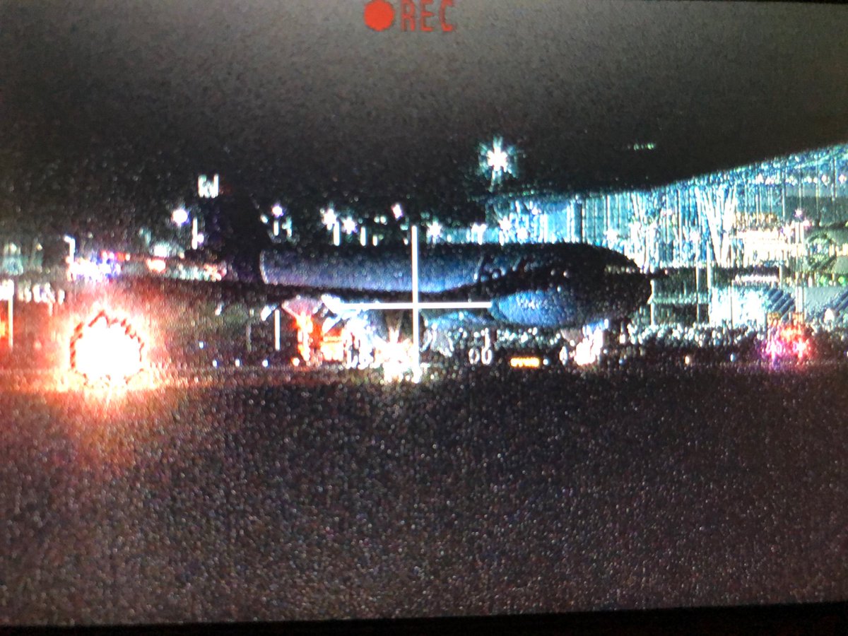 Officials confirm a plane landed safely at the airport around 5:15 this morning. I witnessed the FedEx plane coast to a stop, and then aided by a dozen emergency vehicles. No word on what may have happened, or if anyone was hurt