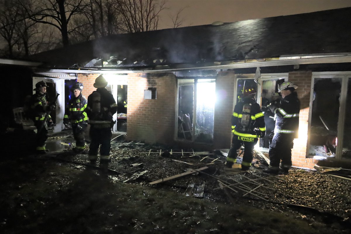 41 residents & 3 staff members were safely evacuated from the Crown Pointe Senior Community at 7365 E 16th St after heavy fire broke out in the dining room where the gas fire place sits.  The fire gained a good foothold &amp; quickly travelled up &amp; into the attic space