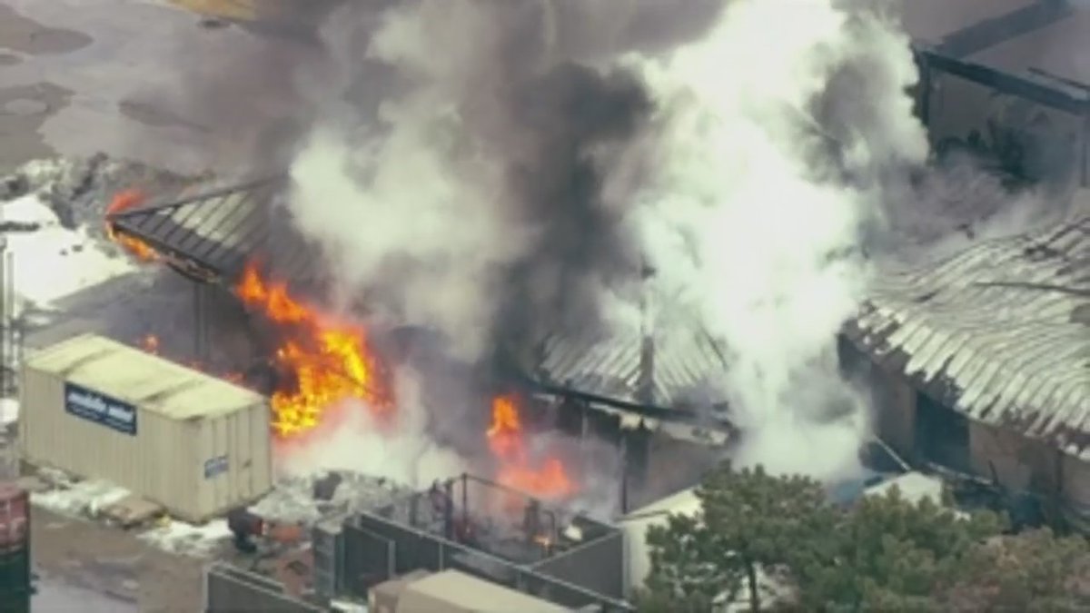 large fire at Denny's in Gary, Indiana