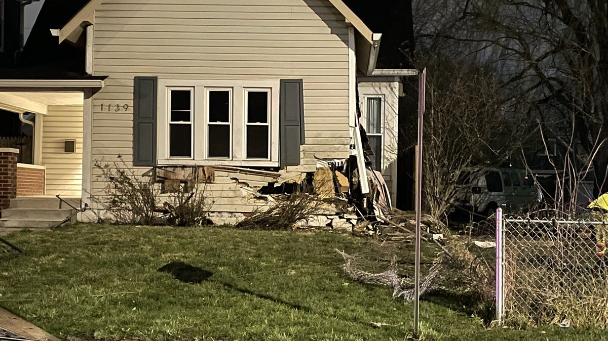 A closer look at the damage to both  homes in the Fountain Square area after a car crash into them early this morning. Again, police say people were inside both homes at the time, but they are alright. The driver was ejected and we're told in extreme critical condition