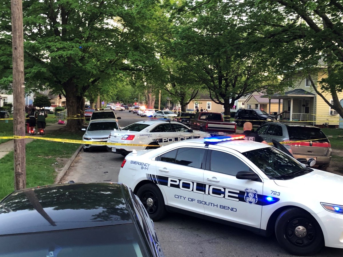 South Bend Police are on the scene of a shooting in the 1200 block of Huey Street