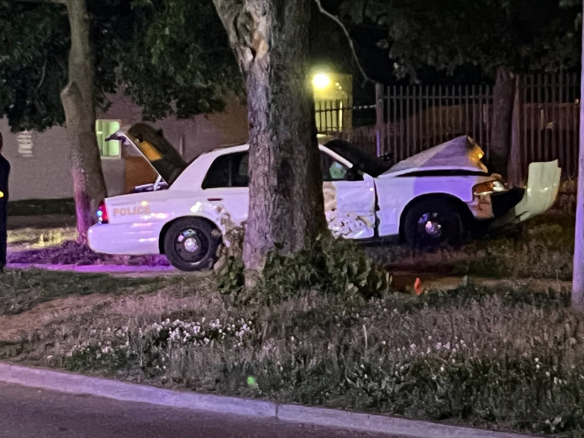 Two IMPD vehicles involved in a crash while responding to a call near 30th and Keystone.  One cruiser hit a tree after missing a turn, according to police.  No injuries reported